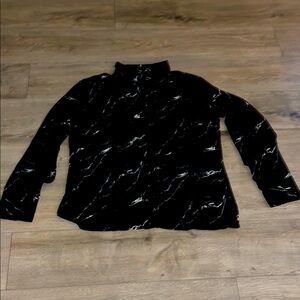 Express Black and White Patterned Shirt, Button Up, Size Medium